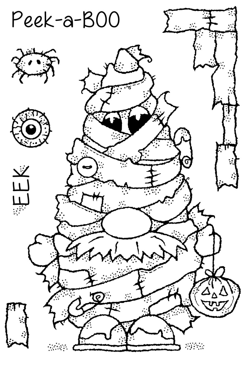 Woodware Clear Singles Mummy Gnome 4 in x 6 in Stamp Set, Photopolymer, 4 x 6 inch