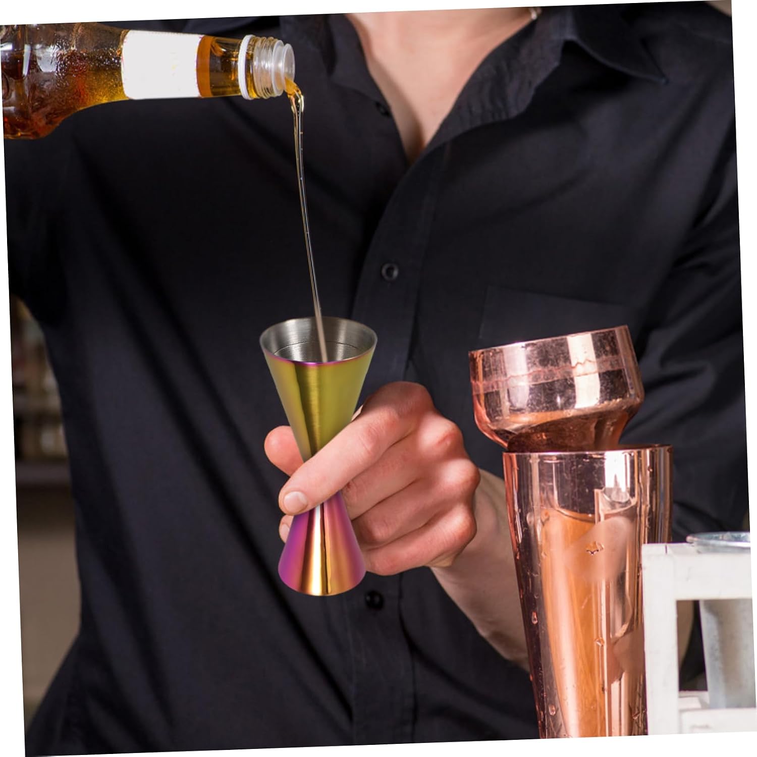 PRETYZOOM Cocktail Measure Jigger Double Jigger Bartending Tool Stainless Steel Bar Measuring Cup for Bartender