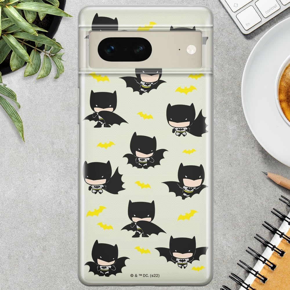 ERT GROUP Mobile Phone Case for Google Pixel 7 Original and Officially Licensed DC Pattern Batman 077 Perfectly Adapted to The Shape of The Mobile Phone, Partially Transparent
