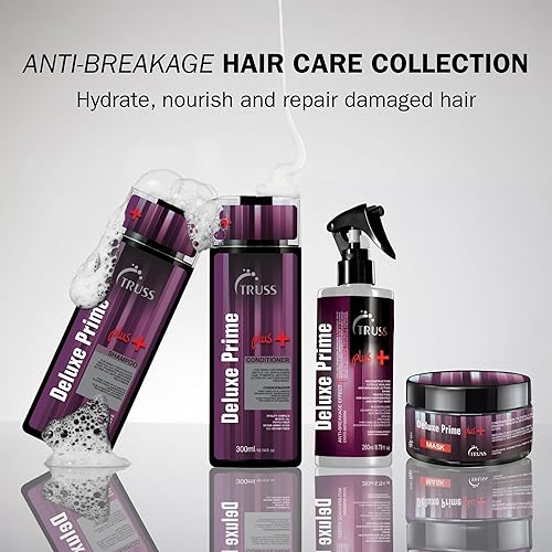Miniatura 6 de TRUSS Deluxe Prime + Mascarilla para el cabello, antiencrespamiento, mascarilla hidratante para cabello quebradizo y decolorado, potente brillo y