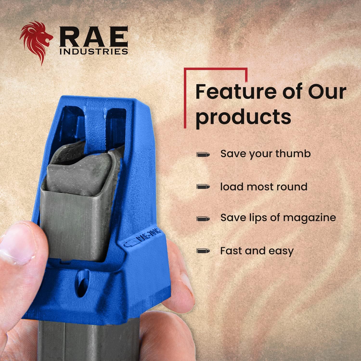 RAEIND Smith & Wesson M&P Shield Plus Double Stack 9mm Pistol Magazine Speed Loader (Blue) : Sports & Outdoors