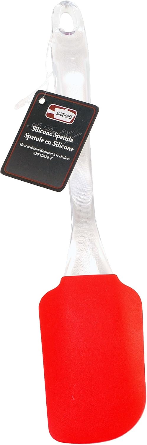 Silicone Whisk, Tongs, Spatula, Pot Holder Combo - Dishwasher Safe - Heat Resistant up to 428ºF - Silicone Kitchen Supplies and Utensils by Ai-De-Chef (4-Pack, Red)