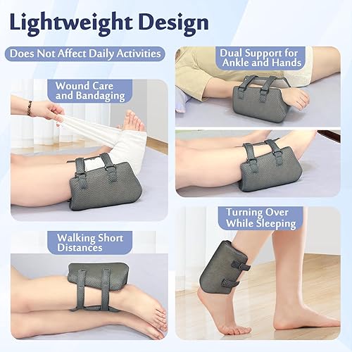 Miniatura 6 de Mybow Protectores de talón para úlceras por presión, almohada de elevación de pie y tobillo para descansar después de la cirugía, almohadas de talón