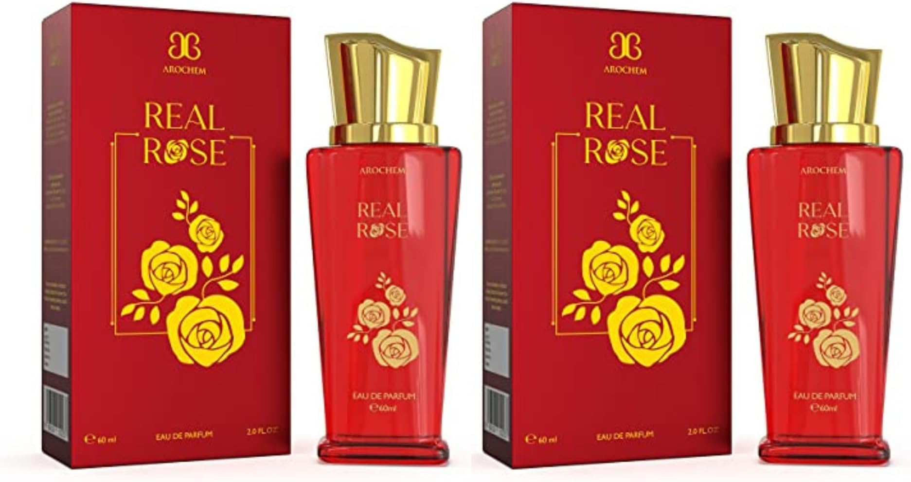 Arochem Real Rose EDP 60 ml Eau De Parfum -Pack of 2