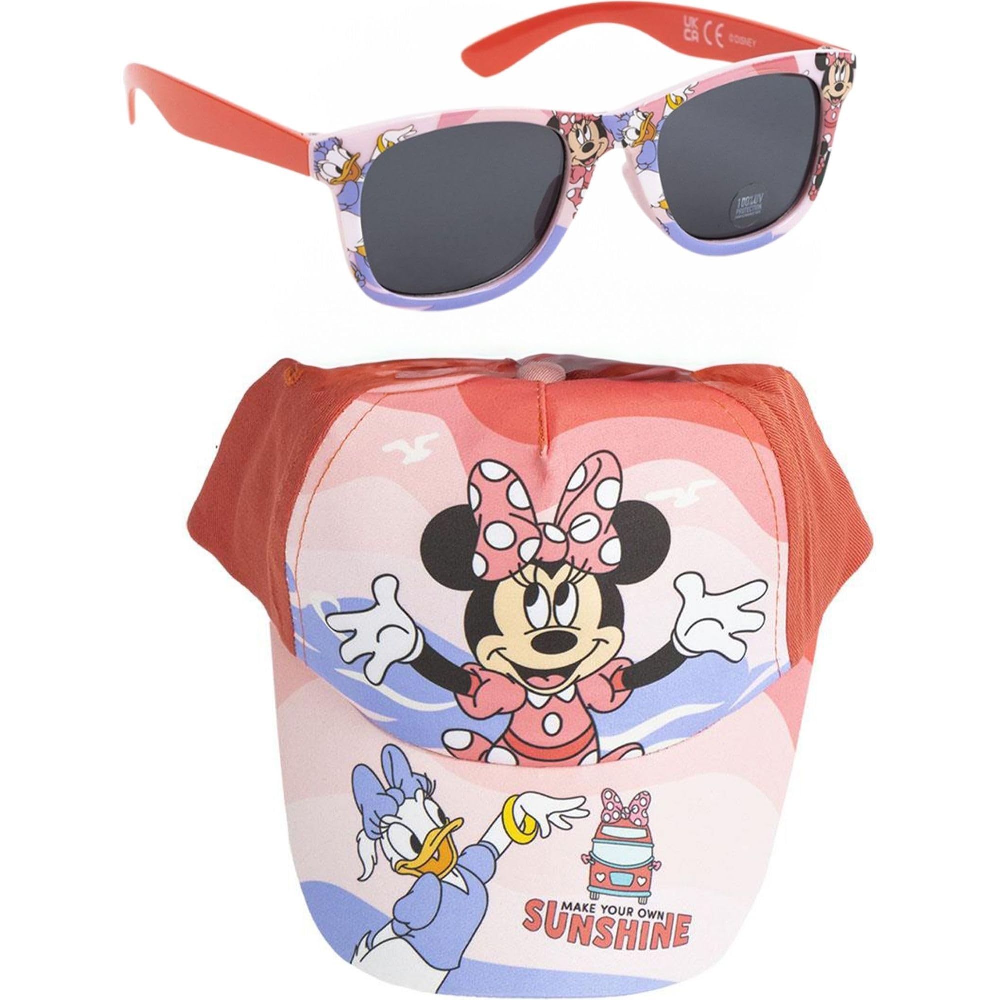 Cerdá Life's Little Moments Unisex Kids Gorra + Gafas Minnie Mouse Disney-Kappe Brille, Kinder, Originelles, Verstellbares Und Leichtes Design, Ideal Für Sommer Sonnenschutz Baseball Cap, One Size