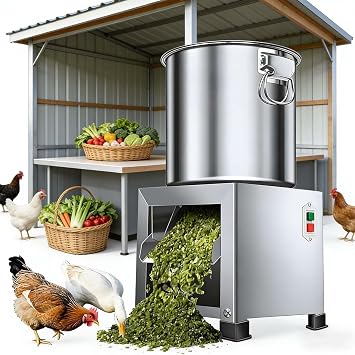 Multifunctional Food Processing Machine, Livestock Feed Shredder, 3500 RPM, Handles Vegetables, Garlic, and Grains with Adjustable Cutting Options for Versatile Food Preparation1200w