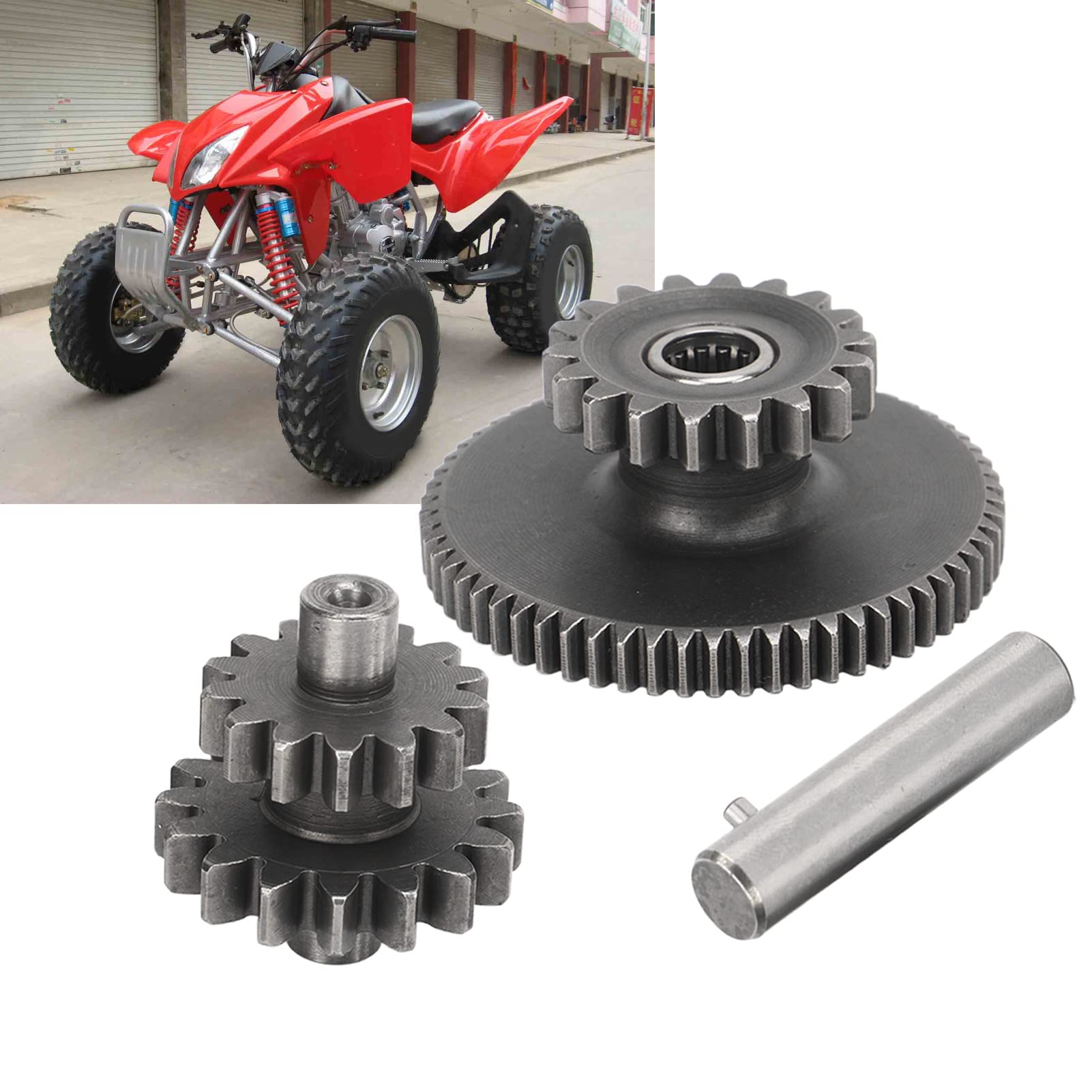 Aramox Ingranaggi Pignone Motorino Avviamento Motore, Ingranaggi Pignone Motorino Avviamento Trasmissione Stabile Adatta per Motore CG125 PIT Quad Dirt Bike ATV