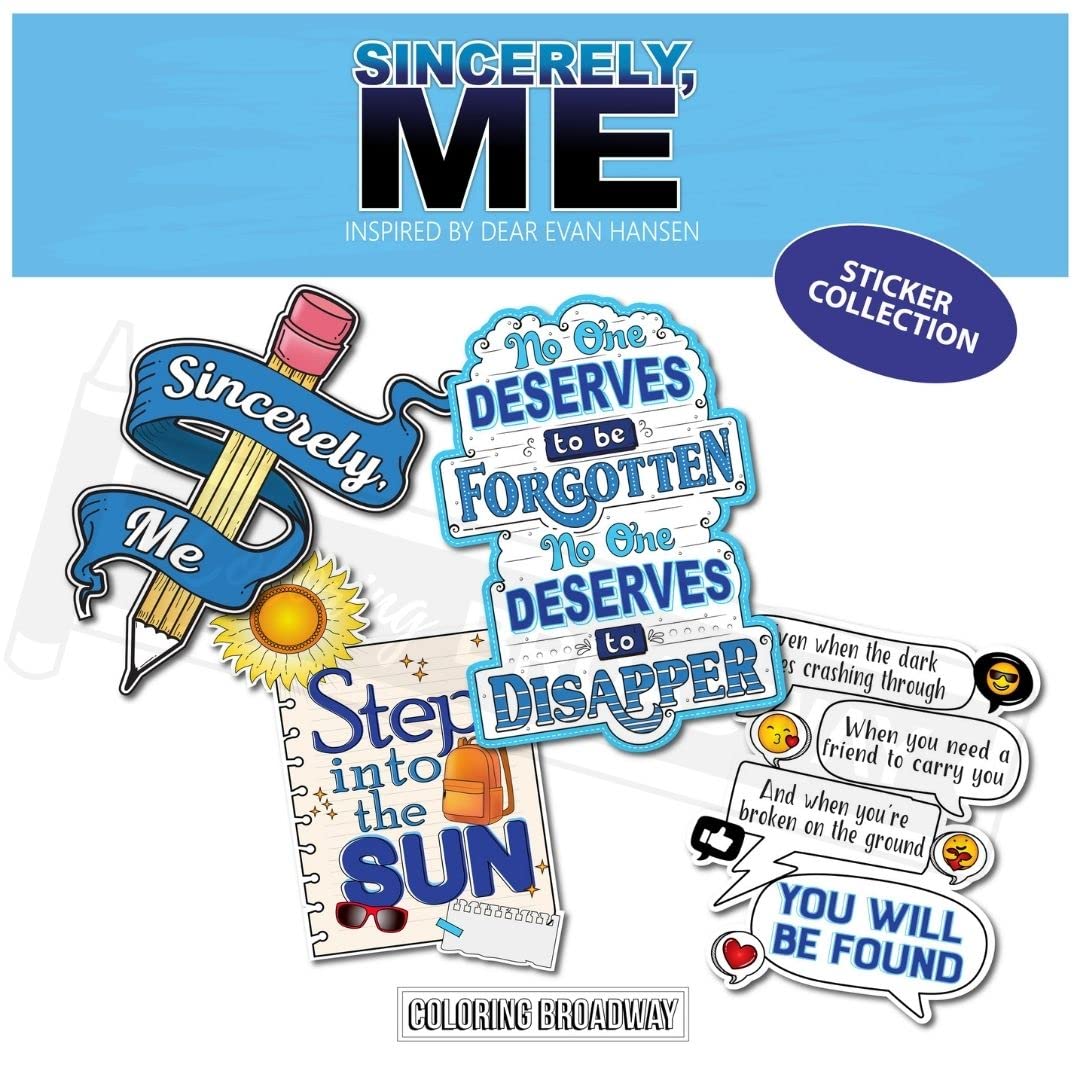 Amazon.com: Dear Evan Hansen ''Sincerely Me'' Sticker Collection - Set ...