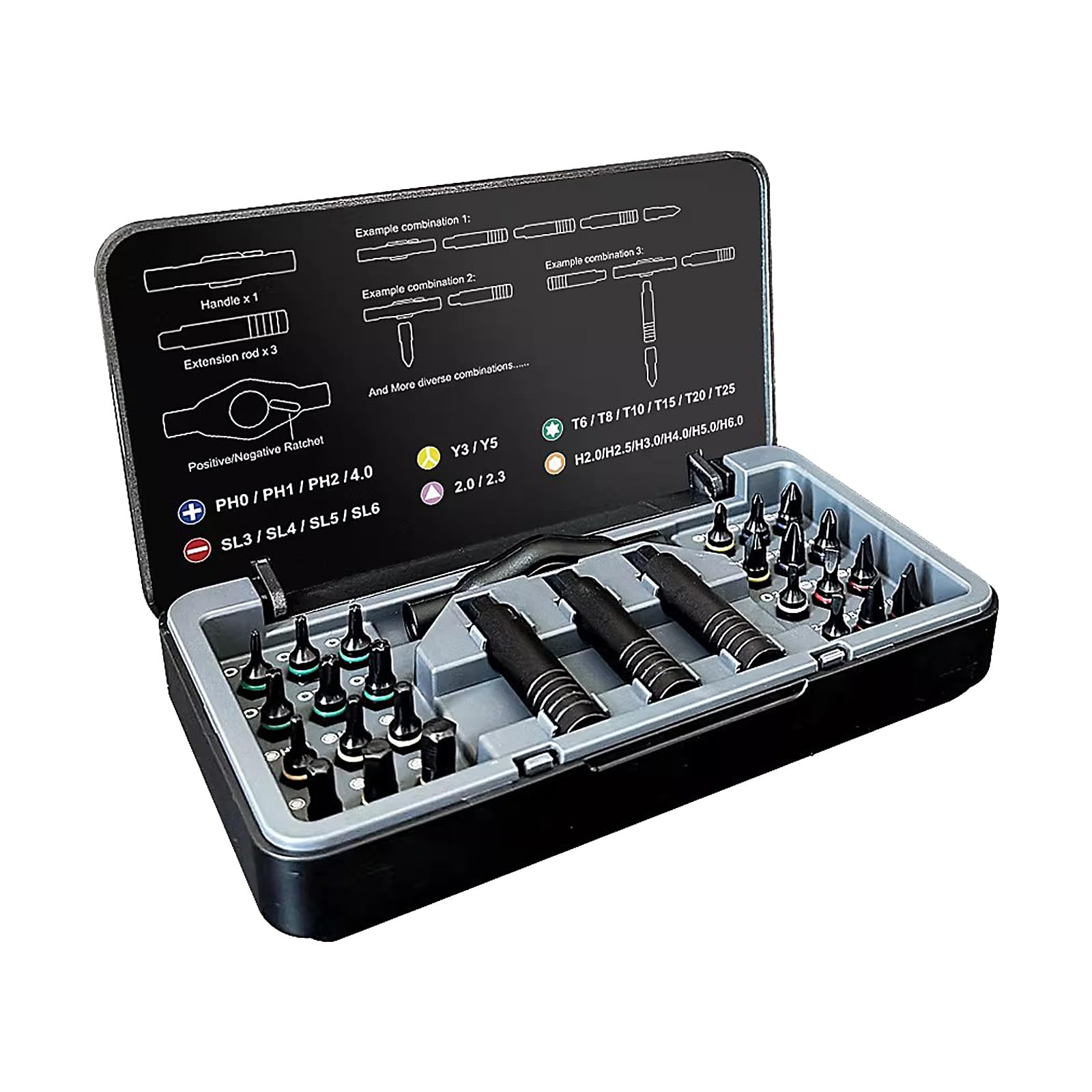 Pxzh Complete 24 Piece Ratchets Screwdriver Set Featuring Steel Electronics Repair Toolkit For Mechanics Home Set