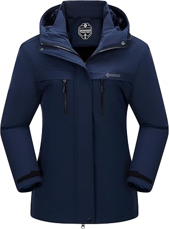 Womens Waterproof Snow Ski Jacket Warm Winter Coat Insulated Snowboarding Jacket Softshell Hiking Jacket