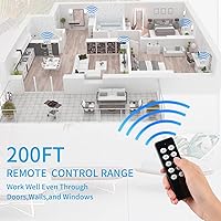 Vista 3 de Wireless Remote Control Outlet Plug, Remote Light Switch Kit for Lights, Fans, Small Appliance, Long Range White (5 Outlets + 2 Remotes) 1800W/15A