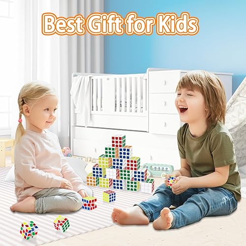 Miniatura 8 de Paquete de 20 mini cubos mágicos, rompecabezas para fiestas infantiles, juegos de rompecabezas, recompensas de aula y premio escolar para