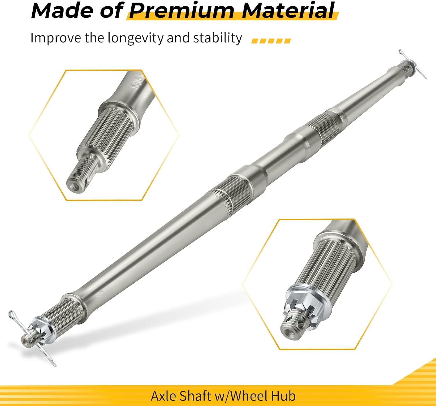 M MATI Rear Axle Shaft w/Wheel Hub for Yamaha YFZ450 2004-2005 5TG-25381-00-00 1PE-F53K0-00-00 90171-14037-00
