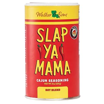Slap Ya Mama Cajun Seasoning from Louisiana, Hot Blend, No MSG and Kosher, 8 Ounce Can
