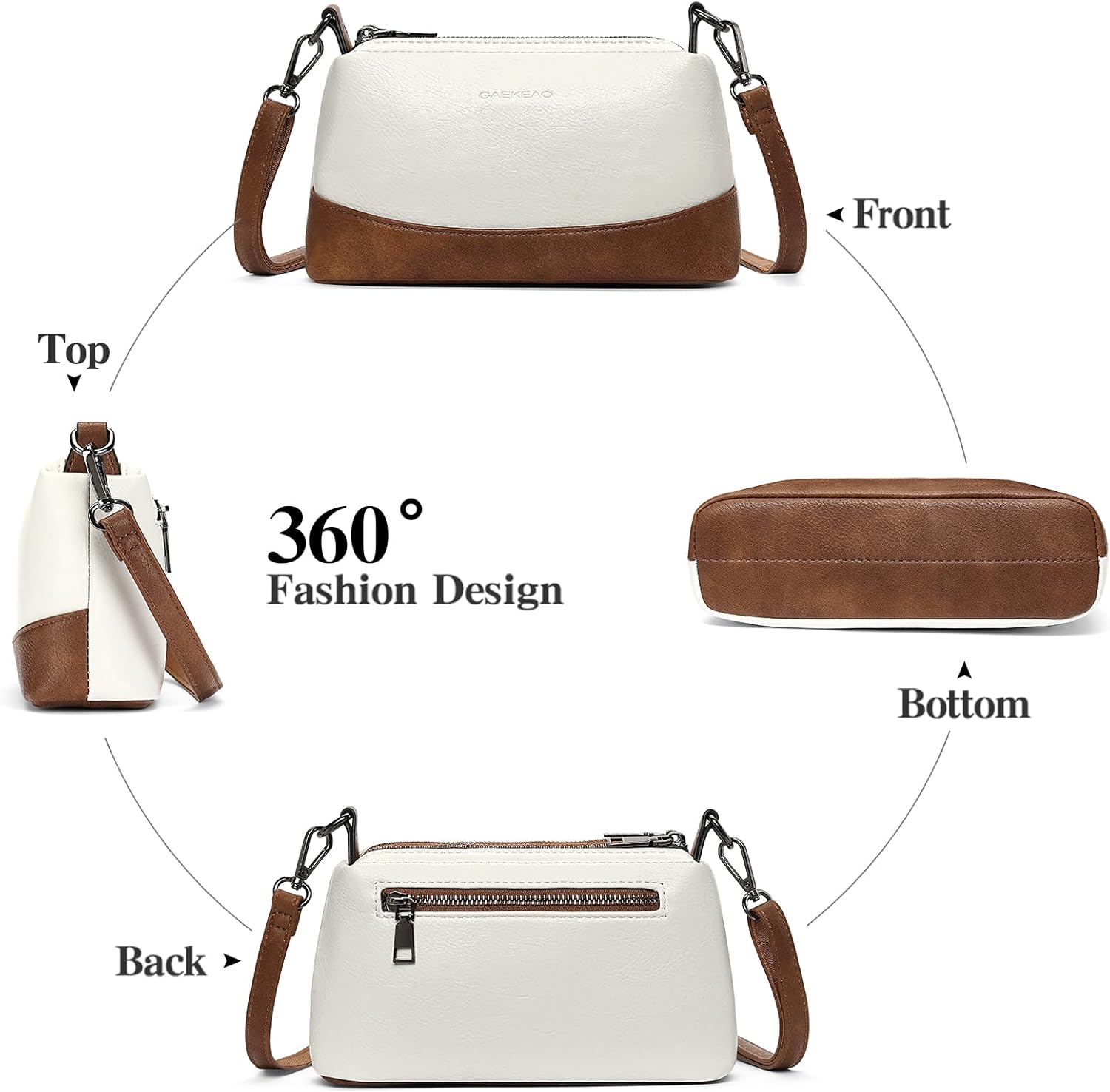 GAEKEAO Crossbody Bags for Women Small Cross Body Bag Genuine Leather Camera Bag Purse with Adjustable Strap - Image 7