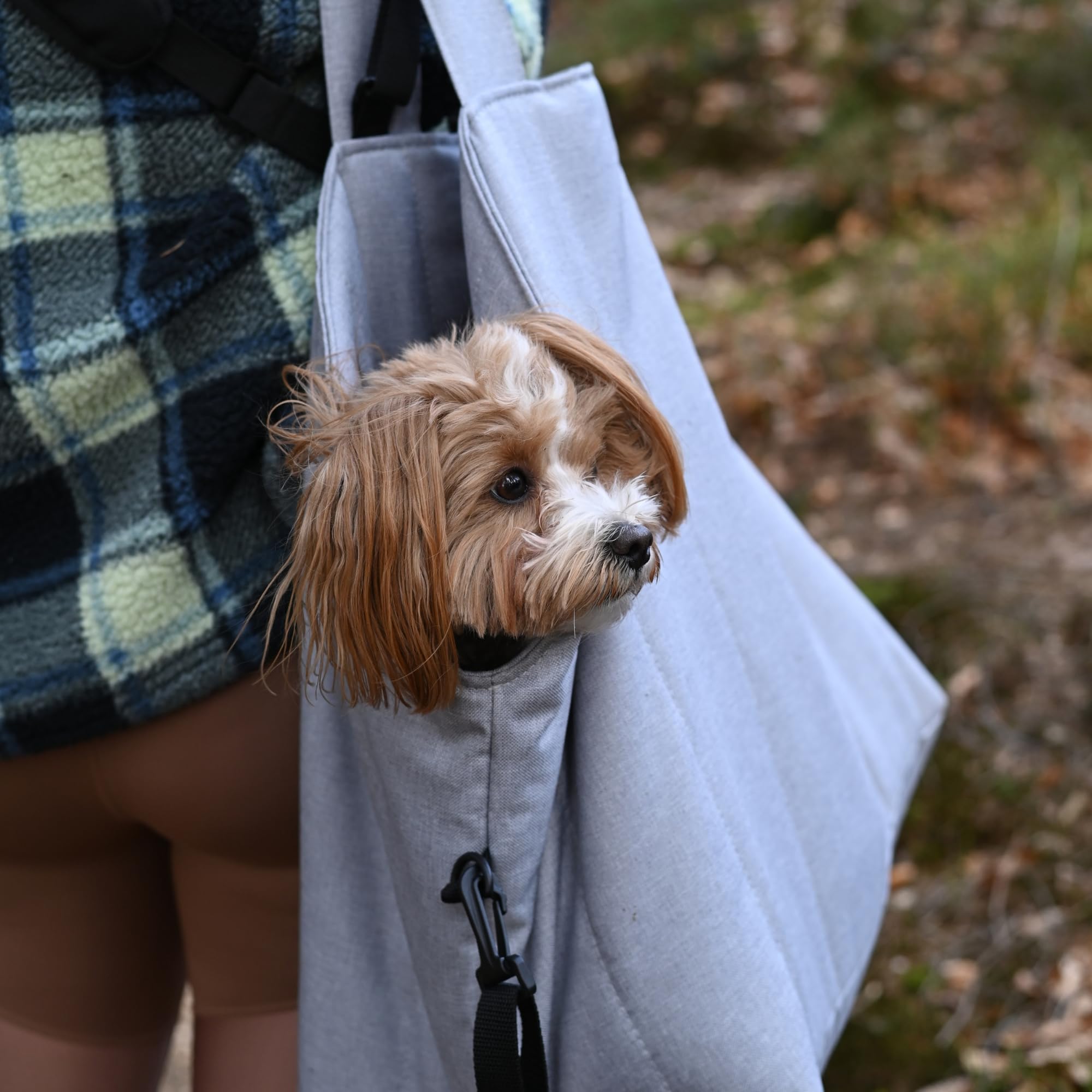3in1 Hundetasche & Transportbox – Autositz, Reisebett & Tragetasche für kleine Hunde & Katzen – Handgefertigt in der EU – Waschbar mit Kissen (Grau)