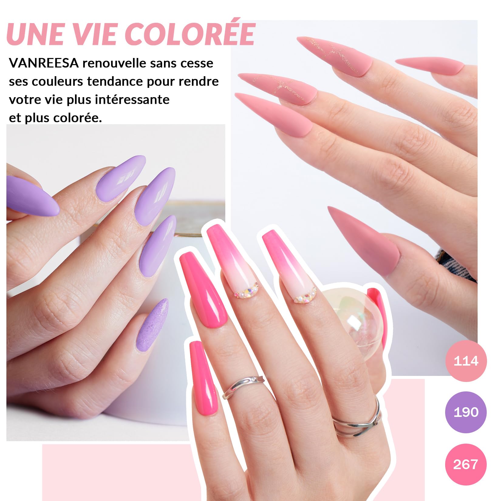 Coffret Complet Manucure Gel Vernis Semi-permanent - Lampe UV Et Outils Inclus - NEUF