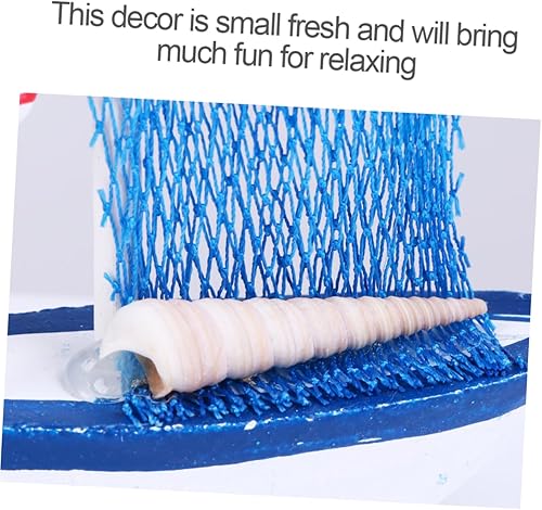 Miniatura 2 de HEALEEP 4 piezas de estilo mediterráneo Mini Dhow Row Boat Gift Ornaments Nautical Party Favores Mini Ornamento Casa Regalos de Madera Barco Velero