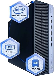 HP ProDesk 600G4 Desktop Computer | Hexa Core Intel i5 (3.2) | 16GB DDR4 RAM | 250GB SSD Solid State | Windows 11 Professional | Home or Office PC (Renewed)