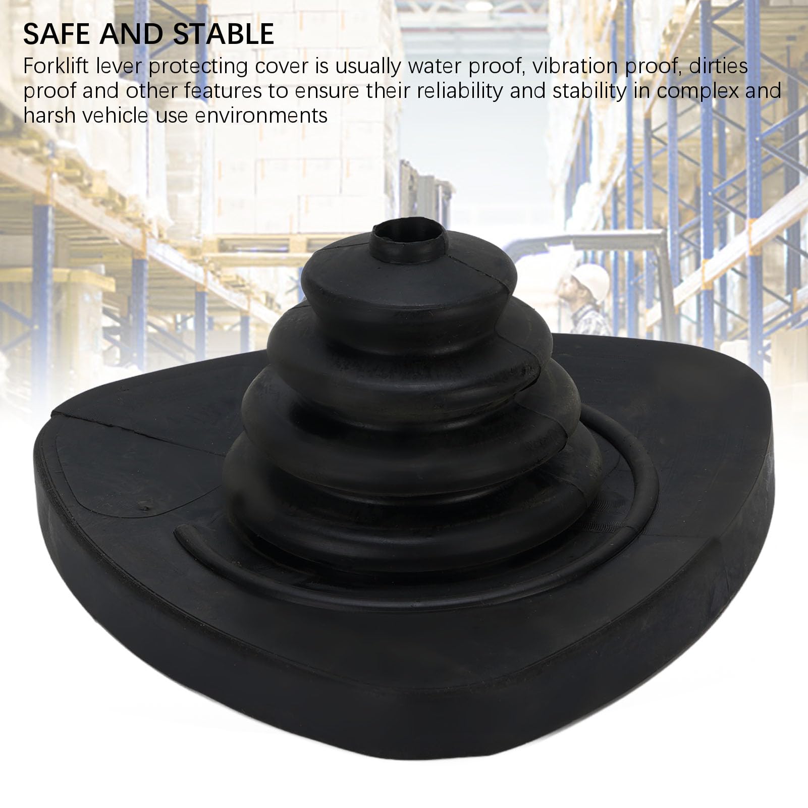 Copri cuffia del cambio manuale e guarnizione del cambio compatibile con il joystick del carrello elevatore Linde - Guaina ondulata con 42 maniglie - Codice articolo 0009625587 -