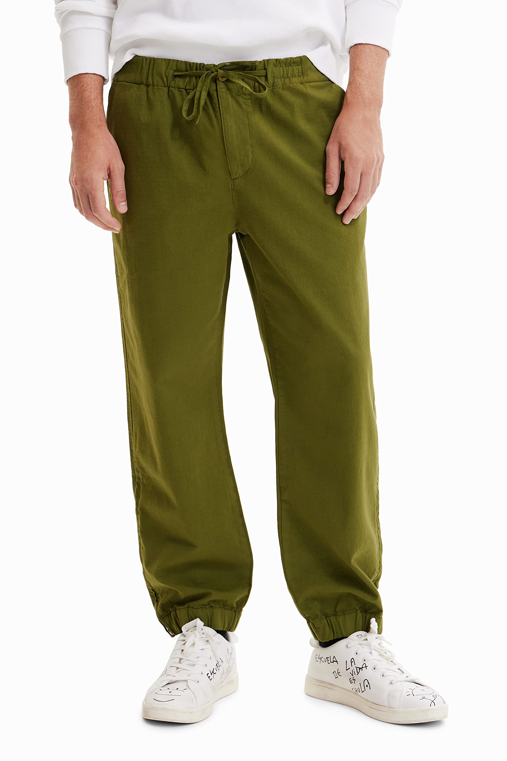 Desigual Pant_Roy 4092 Caqui Pantalones Informales, Verde, 40 para Hombre