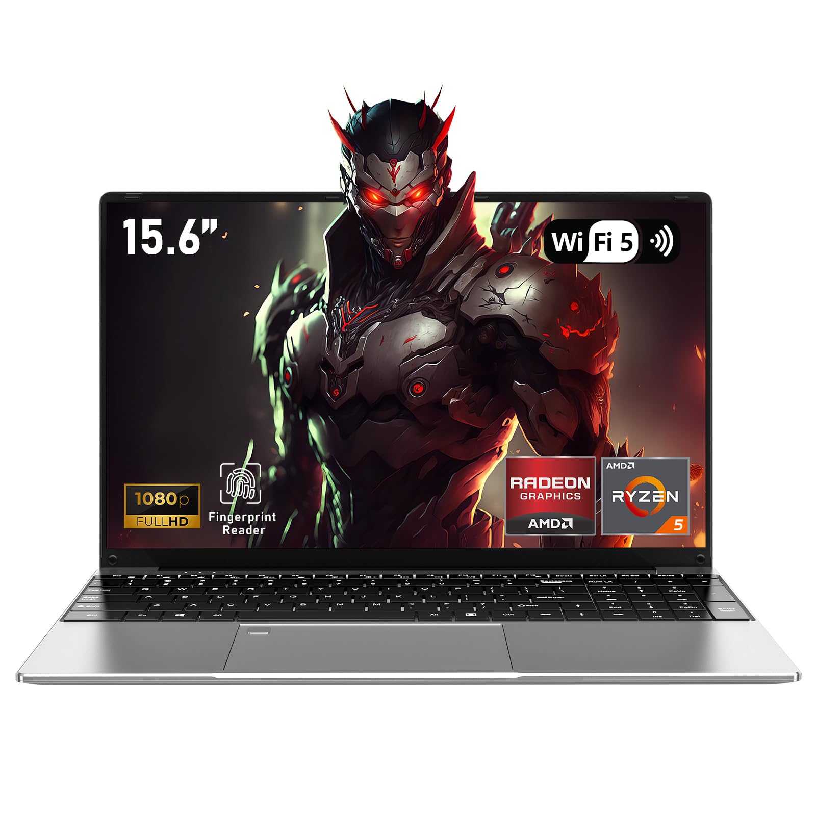 15,6-inch gaming laptop, Win11 notebook, R5-7430U processor, 16 RAM+1TB SSD, FHD1920*1080 desktop, vingerafdruk ontgrendeling computer, verlicht toetsenbord, WiFi6, BT5.0 - 16G+1TB