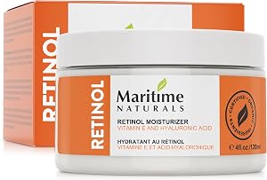 Maritime Naturals Retinol Moisturizer, Professional Grade Face Moisturizer with Hyaluronic Acid & Vitamin E, Face Cream for Women and Men, Organic Ingredients (120ml) Born in Nova Scotia, Canada