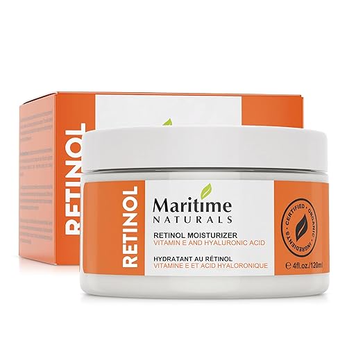 Maritime Naturals Hidratante de retinol para rostro con ácido hialurónico e ingredientes orgánicos | Resultados profesionales con crema hidratante