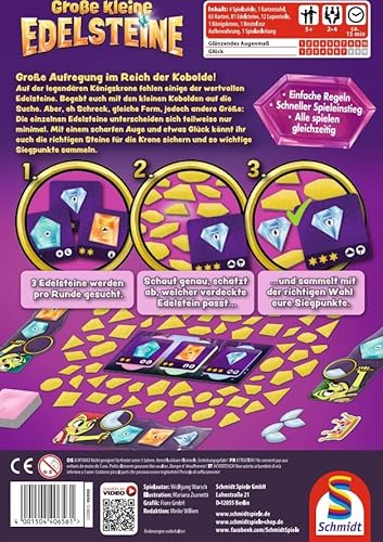 Schmidt Spiele 40656 Große kleine Edelsteine, Kinderspiel