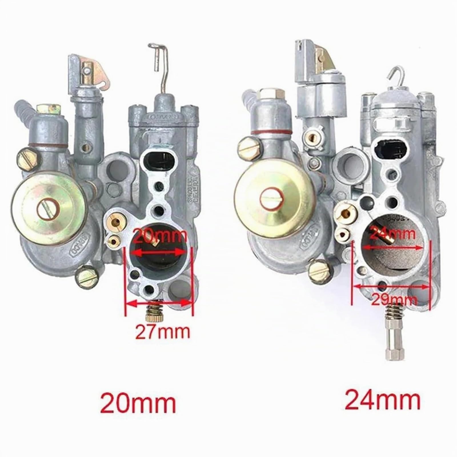 Carburatore Moto Adatto per PX150 125 20MM 24MM Carb Adatto per Spaco Adatto per Vespa 24 20 Mm P 1051 Si 20-20D Adatto per LML 3 24-24D Orado NV3 Kit carburatore(24MM)
