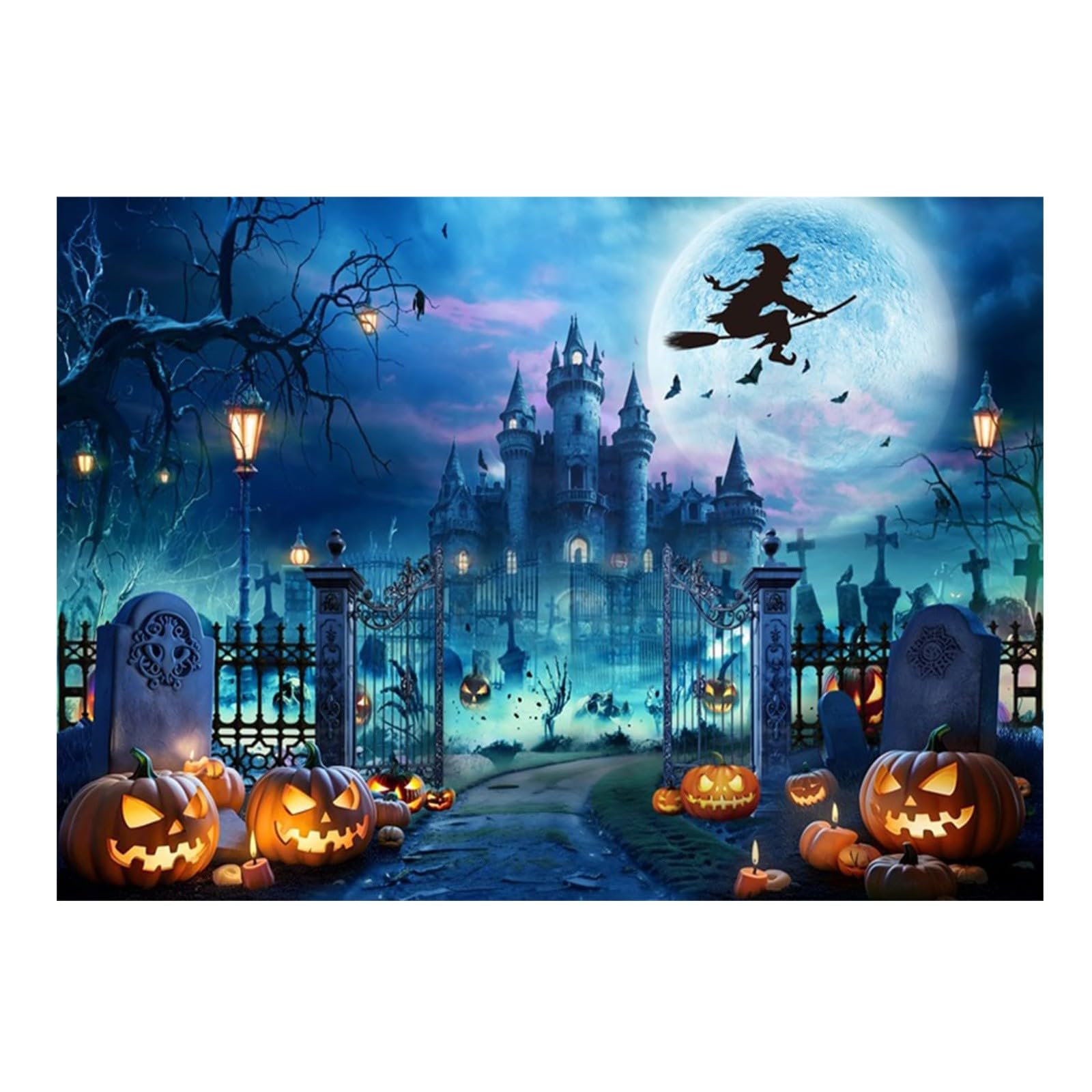 Cartel de graduación de Halloween para garaje, letrero grande para exteriores, adorno de fiesta de temporada para el hogar, patio, vinilo resistente, fácil de colgar, saludar truco o tratadores