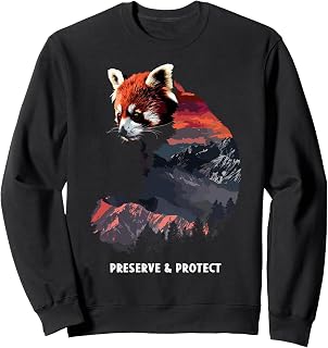 Cute Little Panda Bear Forest Red Panda Environment Panda Sweatshirt