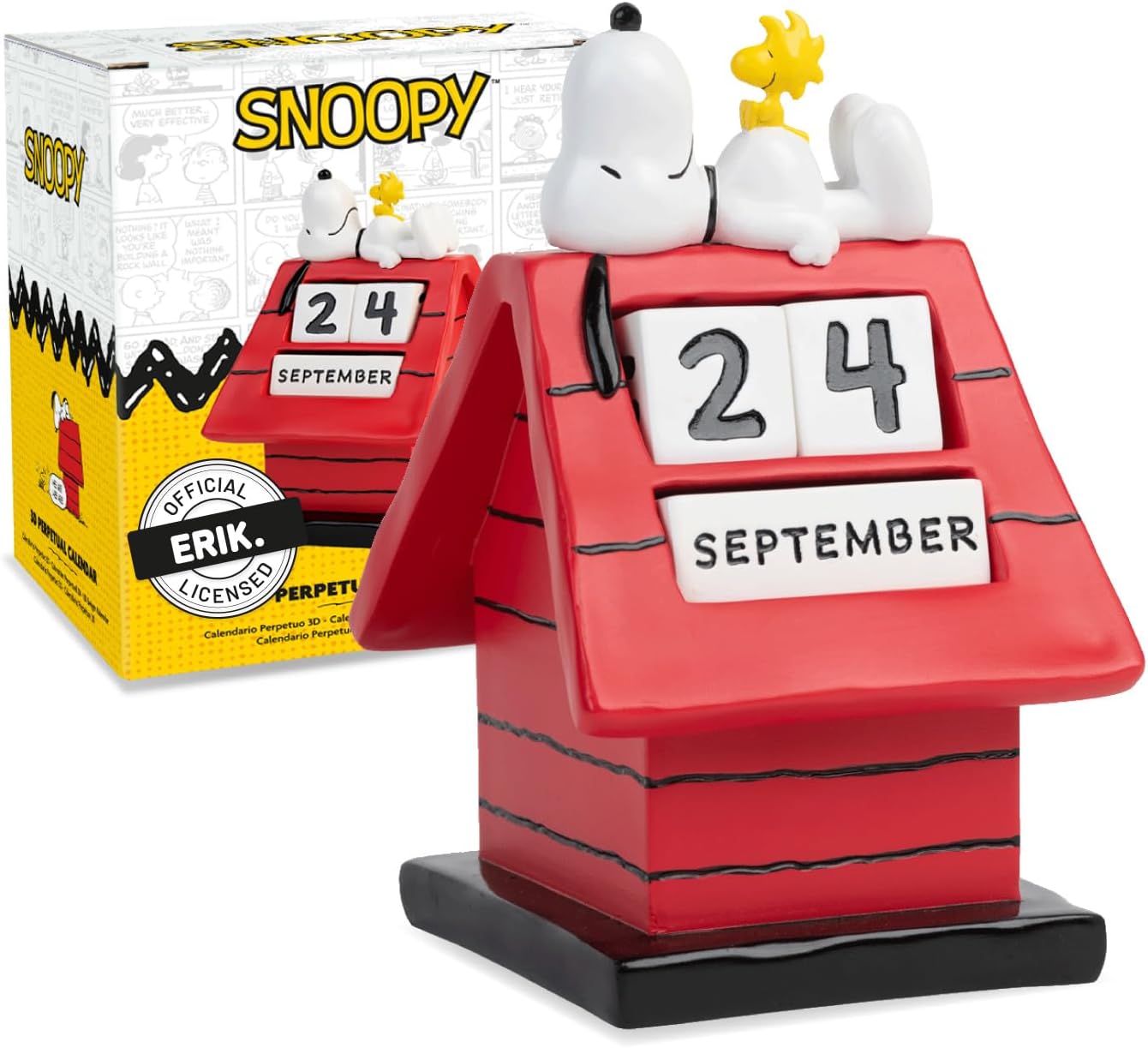 Grupo Erik Perpetual Calendar - Snoopy Merchandise | Desk Calendar, Home Office Desk Accessories, Home Decor Accessories | Peanuts Snoopy Gifts For Dog Lovers