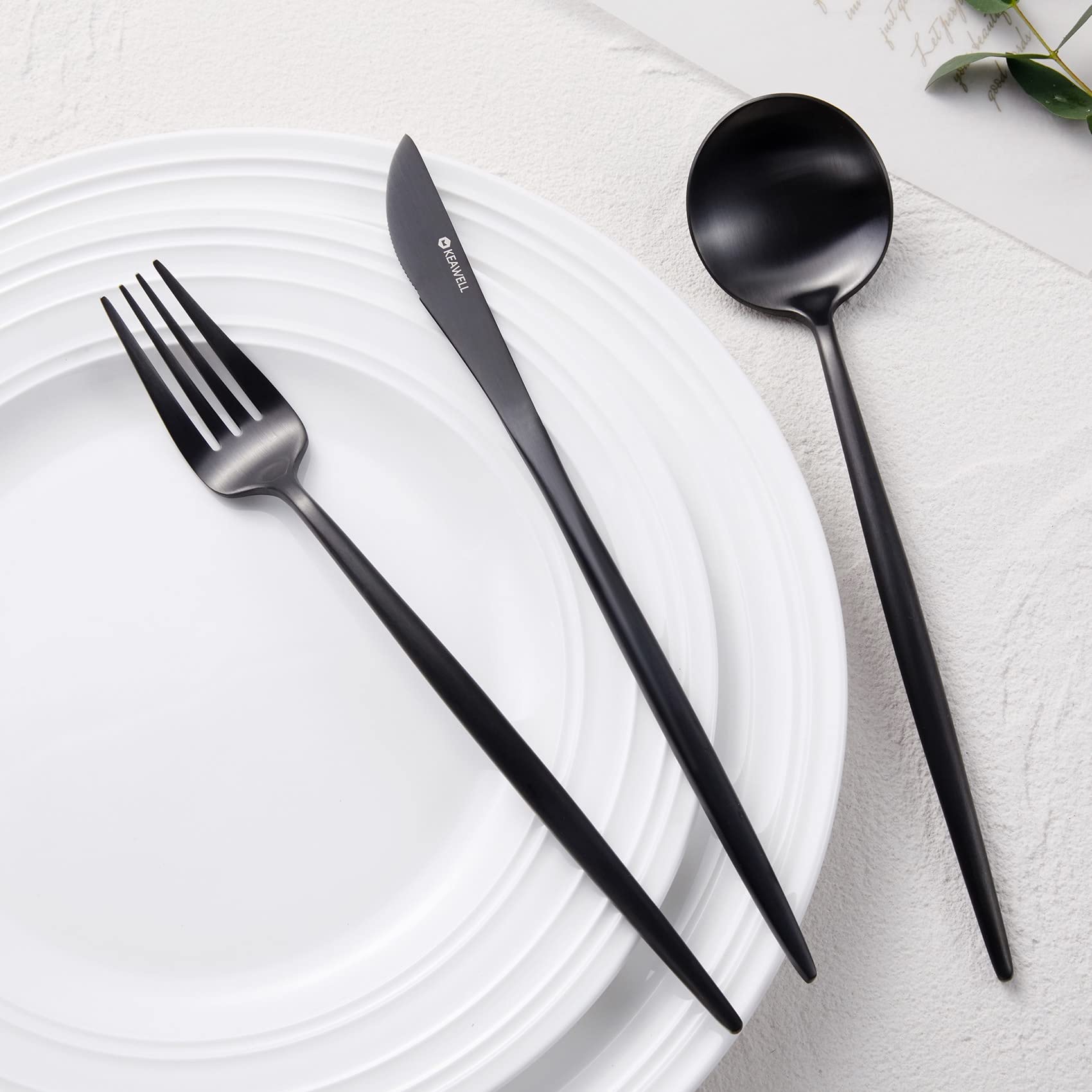 Snapklik.com : KEAWELL Mia 20-Piece Fine Flatware Set, 18/10 Stainless ...