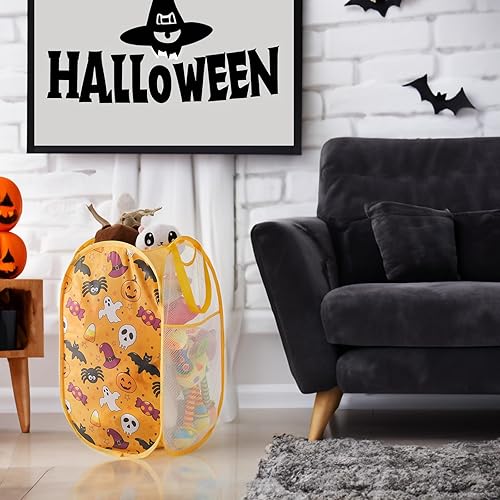 Miniatura 3 de Cesta de malla desplegable para ropa sucia con asas duraderas - Cesta plegable portátil para dormitorio, baño y viajes (paquete de 1 unidad,