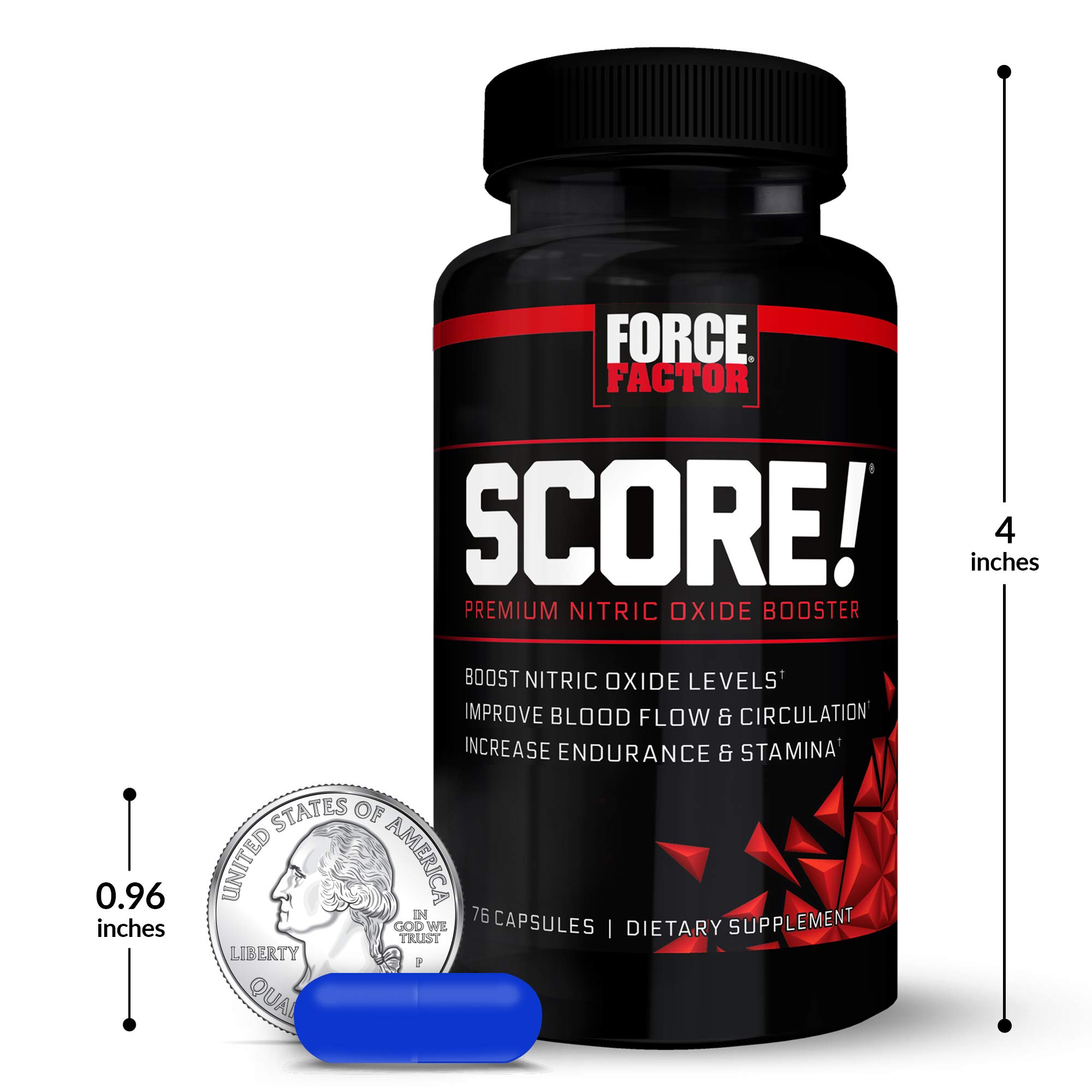 Score! Nitric Oxide Supplement for Men, Nitric Oxide Booster with LCitrulline and Tribulus