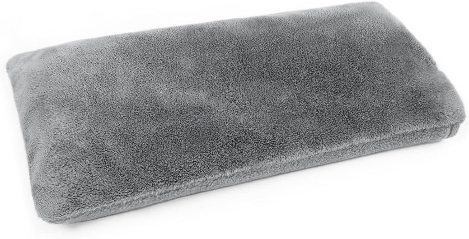 Microwave Heating Pad with Washable Cover, 6.5 X 12“ Microwavable Heating Pads for Neck and Shoulders and Back, Warm Compress for Knee, Muscles, Joints, Wrist, Abdomen (Gray) Style 2 - Gray