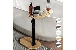 Freestanding Bamboo Bathtub Caddy Tray: Elevate Your Home Spa Experience