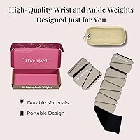 Vista 6 de AMOYOU Wrist & Ankle Weights for Women – 2 lb Ankle Weights (Set of 2, 1 lb Each) Arm Weights for Women Leg Weights for Walking, Yoga, Cardio &