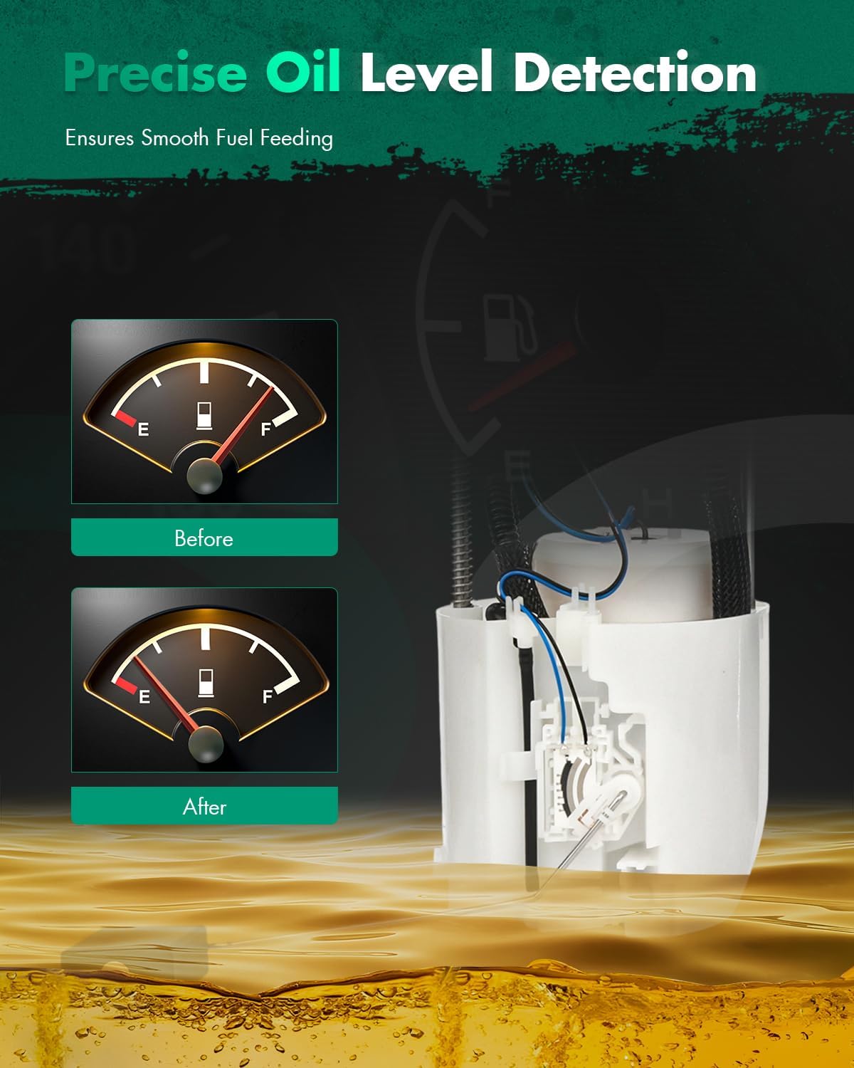 SCITOO Fuel Pump Electrical Assembly High Performance for 2014-2016 for Ford Fusion 1.5L,2013-2014 for Ford Fusion 1.6L,2013-2016 for Ford Fusion 2.0L,2013-2016 for Lincoln MKZ 2.0L,