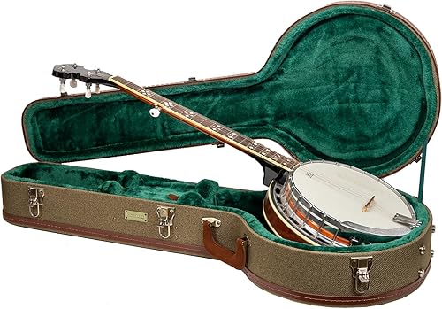 Miniatura 151 de Crossrock Estuche rígido de madera para guitarras eléctricas Les Paul con correas de hombro extraíbles-Tweed (CRW700LTW)