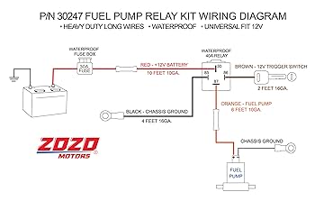 Amazon.co.jp: ZOZOMOTORS 電気燃料ポンプリレーキット 燃料