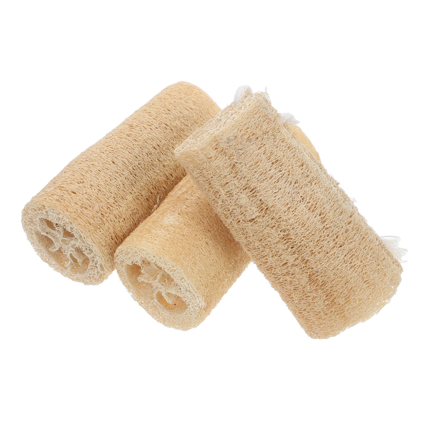 Holibanna 3Pcs Natural Loofah Sponge for Bathing and Dish Cleaning Gentle Exfoliating Shower Scrubber for Men and Women Durable and Versatile Body Wash Tool