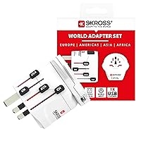 SKROSS | 1.302539 | PRO – World & USB 2 in 1 - Adattatore Universale da Viaggio da