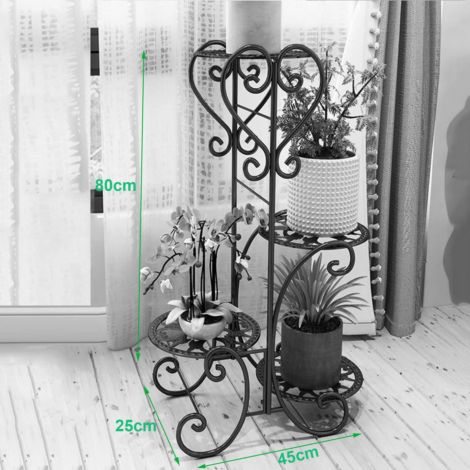 H.W.F PLANTER STAND”HIGH“ Flower Stand, High Shelf Holder for Indoor Plants, 6 Levels, 7