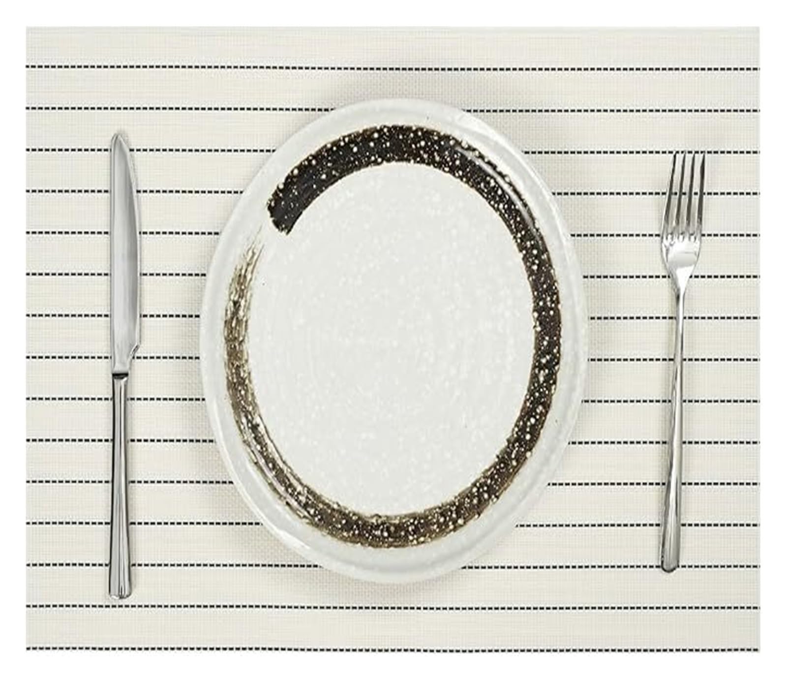 Wipeable placemats Placemat Heat Resistant Place Striped Dining Table Mat for Kitchen