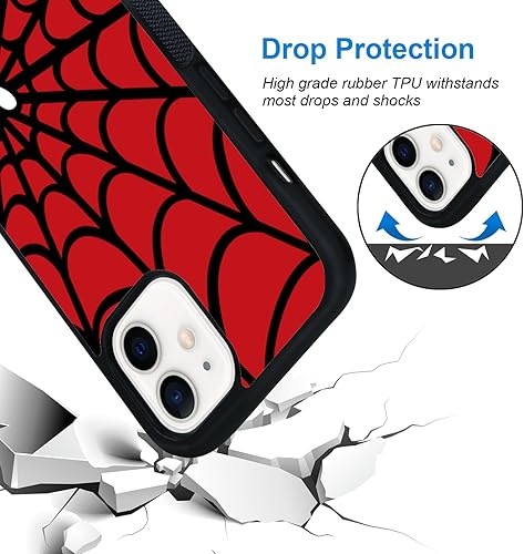 Vista 222 de Funda de teléfono de anime para iPhone 13/14 con diseño de telarañas de moda araña 2