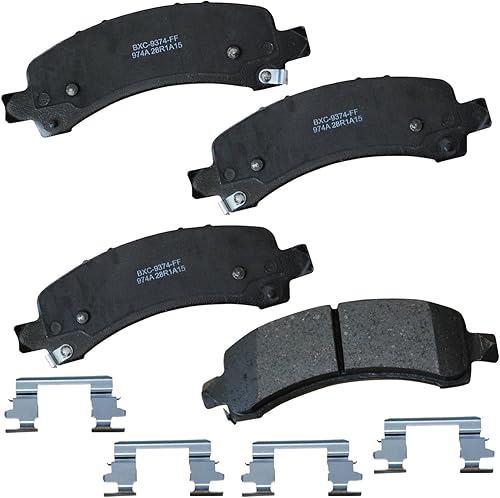 Miniatura 135 de Bendix Pastillas de freno traseras de cerámica Premium SBC1100 para Nissan Frontier 2024-2005, Xterra 2015-2005, Suzuki Equator 2012-2009