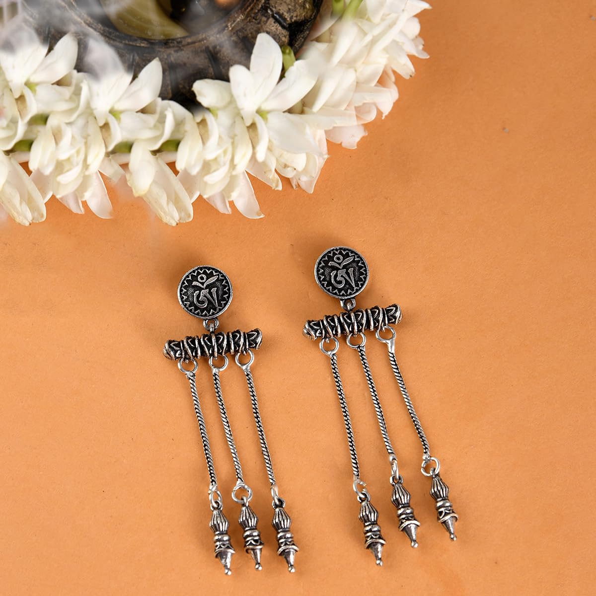 Bodhi Om Dandler Earrings Handmade Jewelry Boho Style