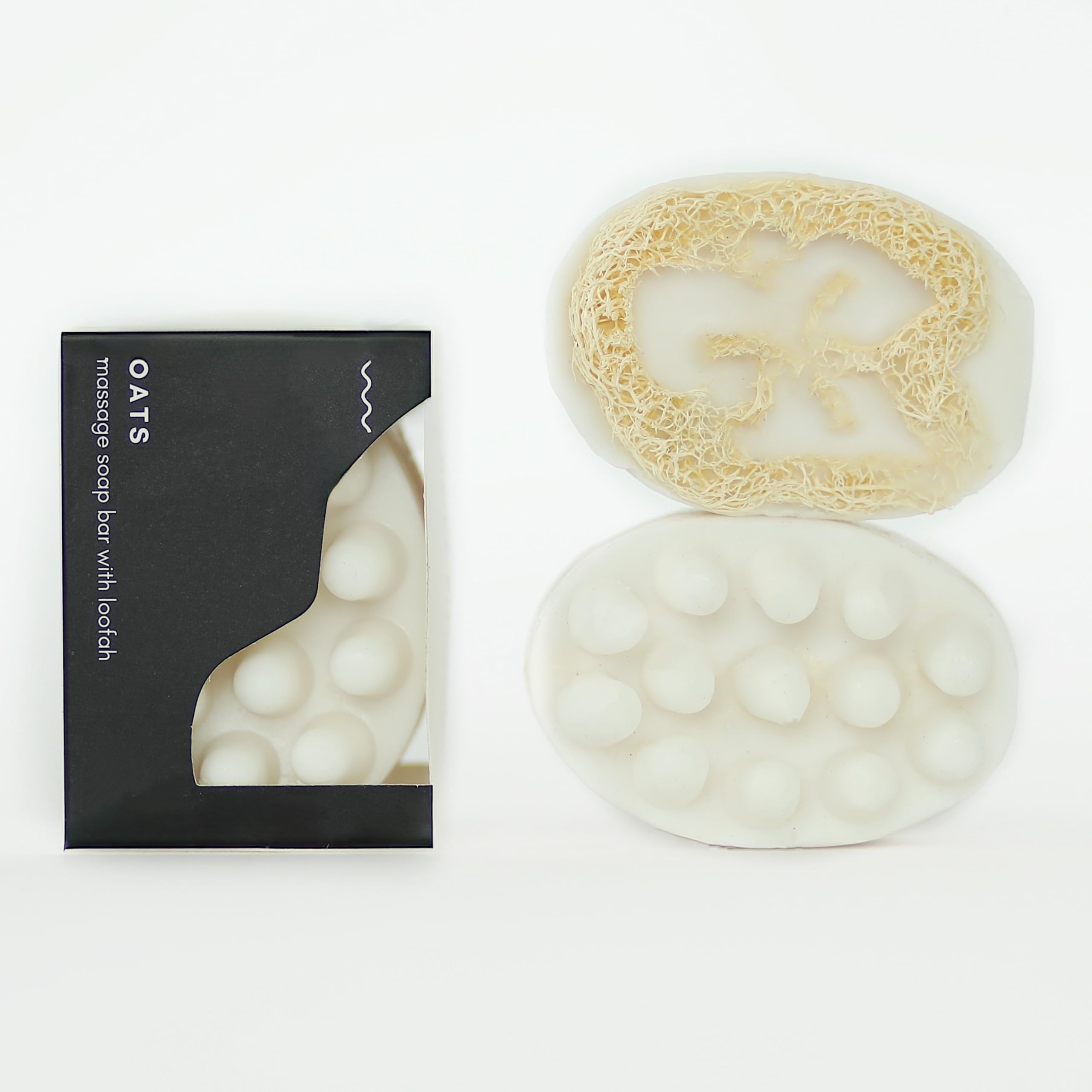 Daily RitualsMassage Bar Soap with Loofah, Oats Scent, Bar Soap, Body Scrub, Cleanses and Exfoliates Dirt and Oil (Oats)